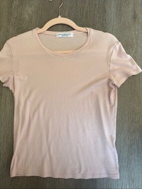 Amina Rubinacci Light Pink Short Sleeve Crewneck Tee